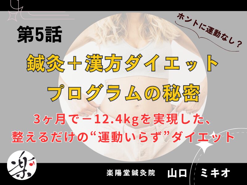 鍼灸＋漢方ダイエット プログラムの秘密3ヶ月で−12.4kgを実現した、 整えるだけの“運動いらず”ダイエット